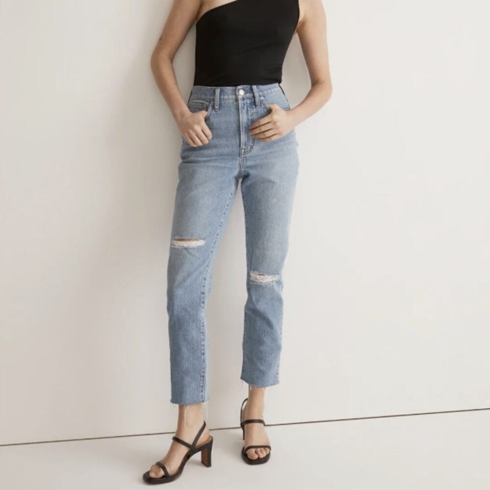 Madewell Womens Perfect Vintage Jean Sz 30 High Rise Tapered 90's Light Wash